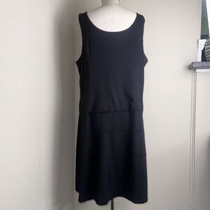 H&M Ruched Cream Peach Sleeveless Stretch Dress Size Xtra Large XL EUC